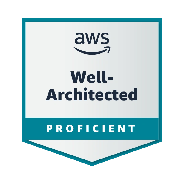 AWS well-architected-proficient badge